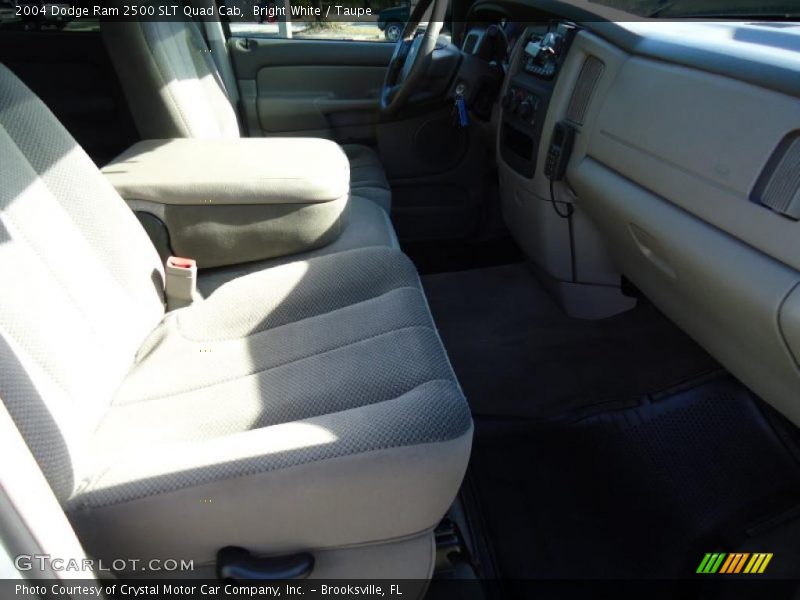 Bright White / Taupe 2004 Dodge Ram 2500 SLT Quad Cab