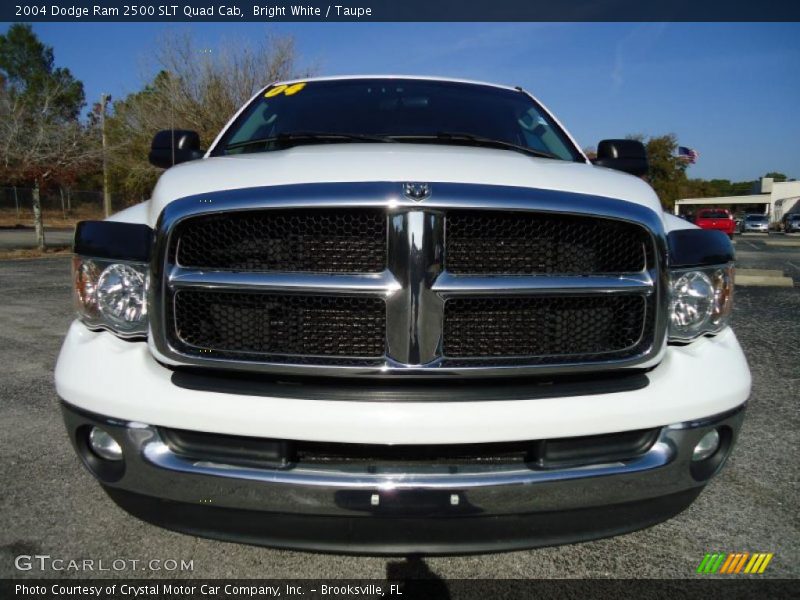 Bright White / Taupe 2004 Dodge Ram 2500 SLT Quad Cab