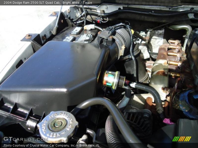 Bright White / Taupe 2004 Dodge Ram 2500 SLT Quad Cab