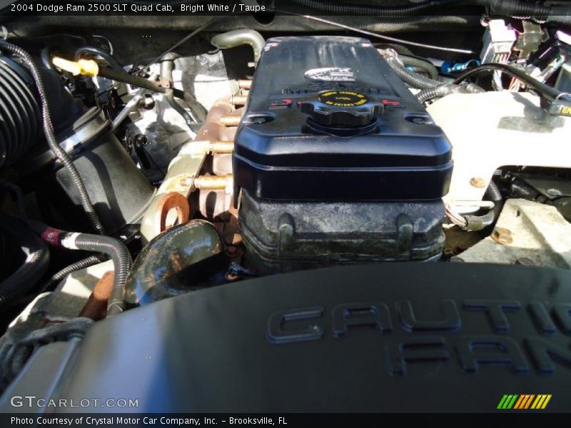 Bright White / Taupe 2004 Dodge Ram 2500 SLT Quad Cab