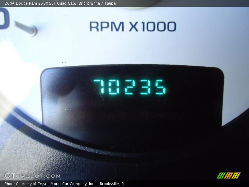 Bright White / Taupe 2004 Dodge Ram 2500 SLT Quad Cab