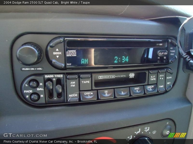 Bright White / Taupe 2004 Dodge Ram 2500 SLT Quad Cab