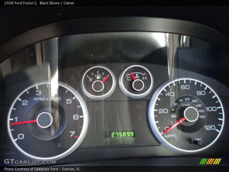 Black Ebony / Camel 2008 Ford Fusion S