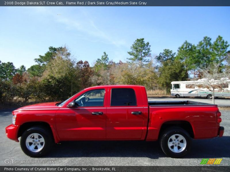 Flame Red / Dark Slate Gray/Medium Slate Gray 2008 Dodge Dakota SLT Crew Cab