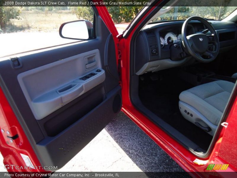 Flame Red / Dark Slate Gray/Medium Slate Gray 2008 Dodge Dakota SLT Crew Cab