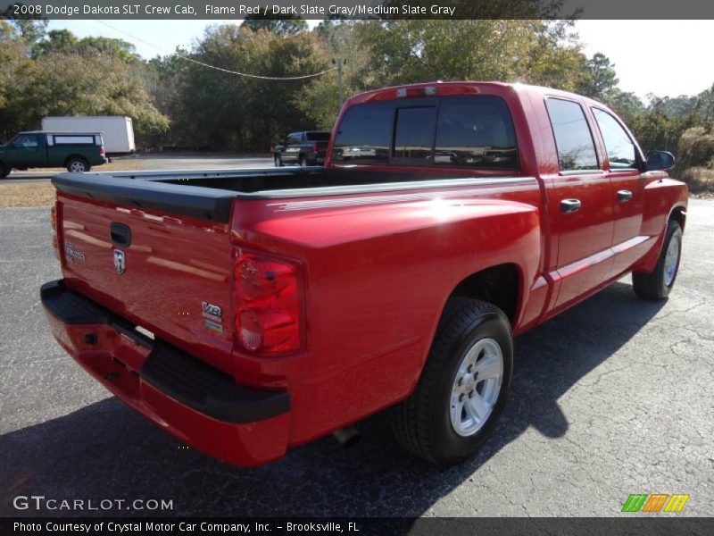 Flame Red / Dark Slate Gray/Medium Slate Gray 2008 Dodge Dakota SLT Crew Cab