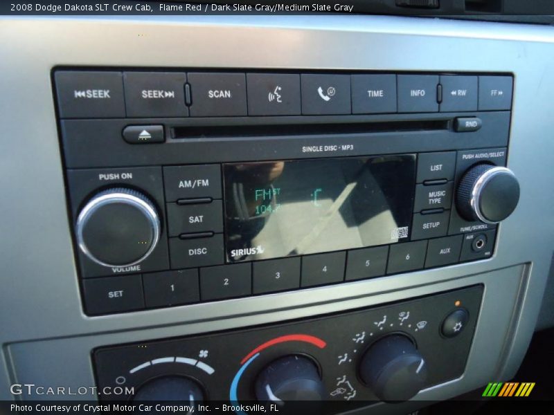 Flame Red / Dark Slate Gray/Medium Slate Gray 2008 Dodge Dakota SLT Crew Cab