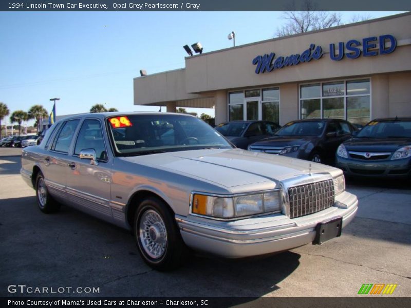 Opal Grey Pearlescent / Gray 1994 Lincoln Town Car Executive