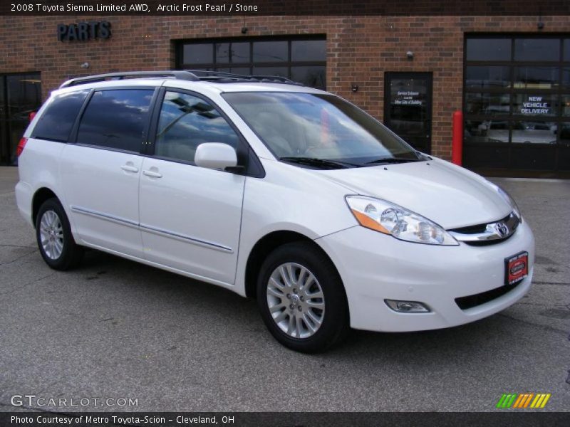 Arctic Frost Pearl / Stone 2008 Toyota Sienna Limited AWD