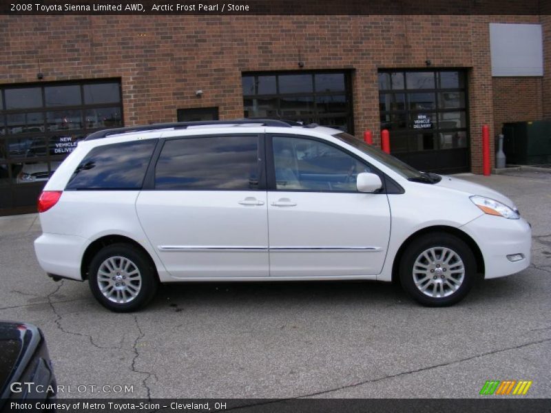 Arctic Frost Pearl / Stone 2008 Toyota Sienna Limited AWD