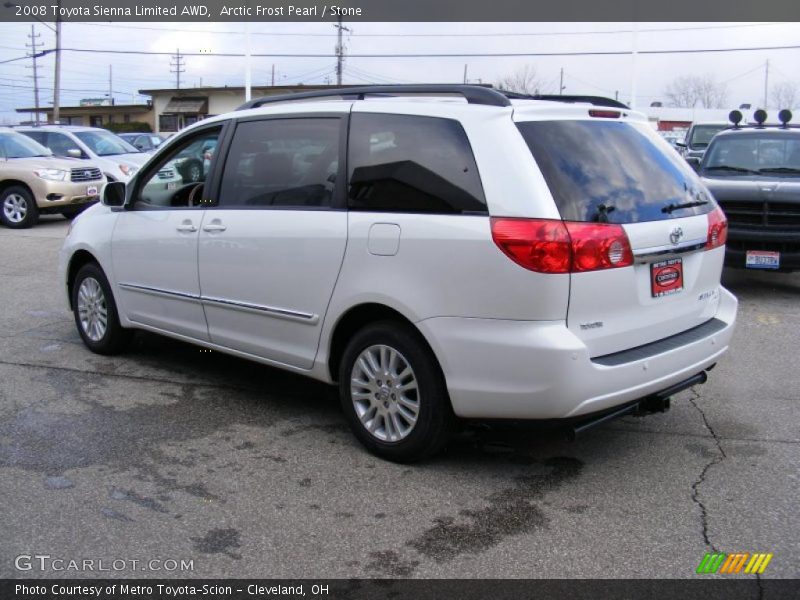 Arctic Frost Pearl / Stone 2008 Toyota Sienna Limited AWD