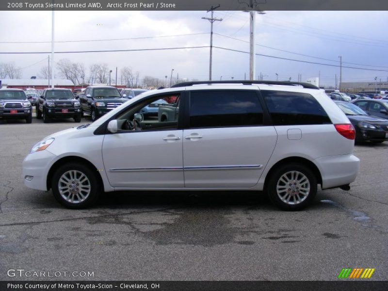 Arctic Frost Pearl / Stone 2008 Toyota Sienna Limited AWD