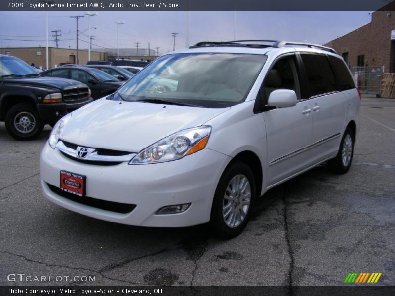 Arctic Frost Pearl / Stone 2008 Toyota Sienna Limited AWD