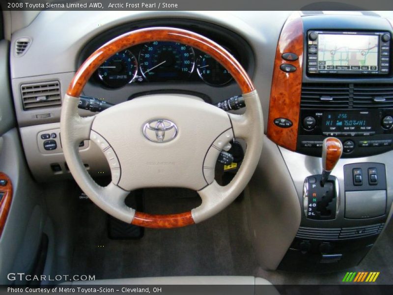 Arctic Frost Pearl / Stone 2008 Toyota Sienna Limited AWD