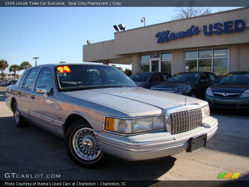 Opal Grey Pearlescent / Gray 1994 Lincoln Town Car Executive