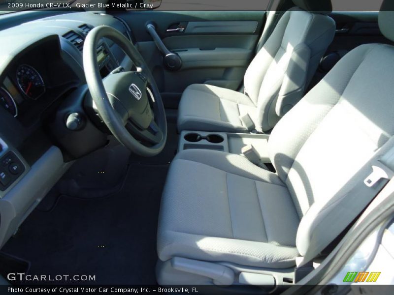 Glacier Blue Metallic / Gray 2009 Honda CR-V LX