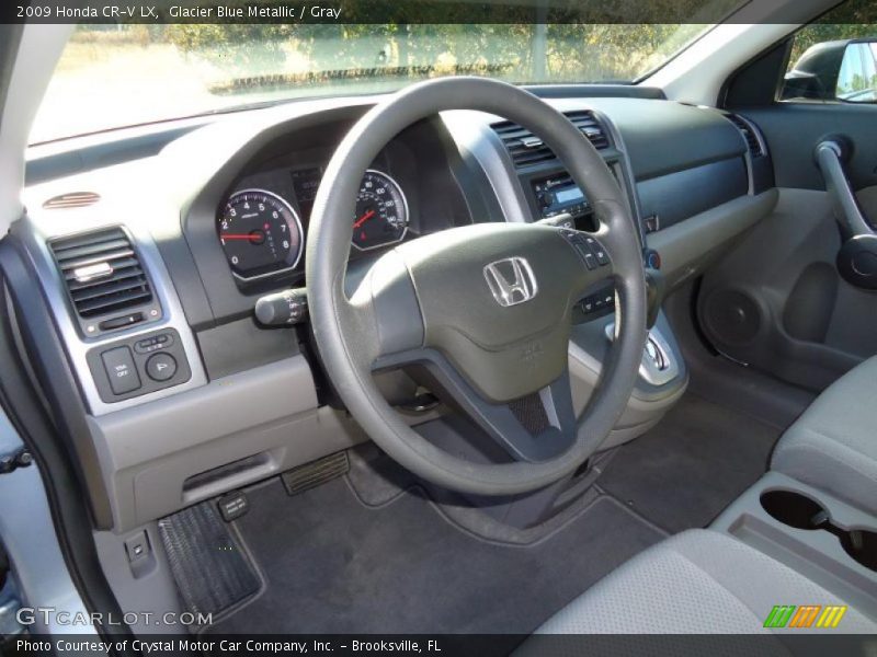 Glacier Blue Metallic / Gray 2009 Honda CR-V LX