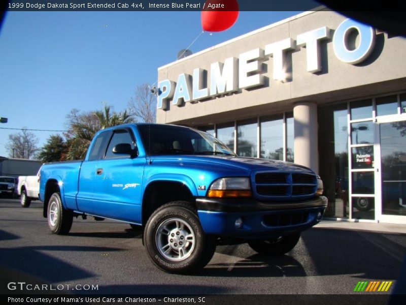 Intense Blue Pearl / Agate 1999 Dodge Dakota Sport Extended Cab 4x4