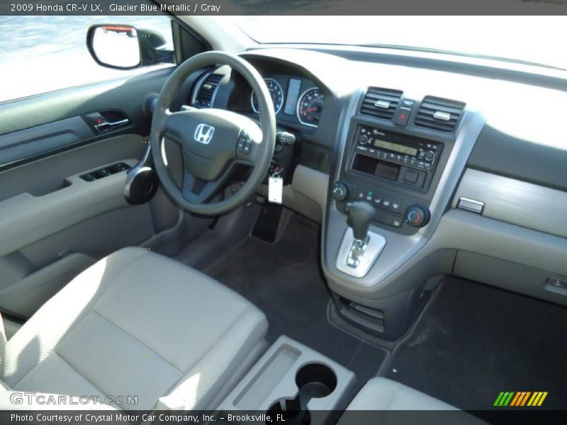 Glacier Blue Metallic / Gray 2009 Honda CR-V LX