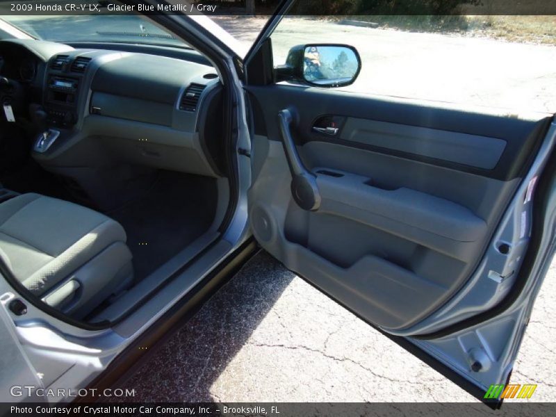 Glacier Blue Metallic / Gray 2009 Honda CR-V LX