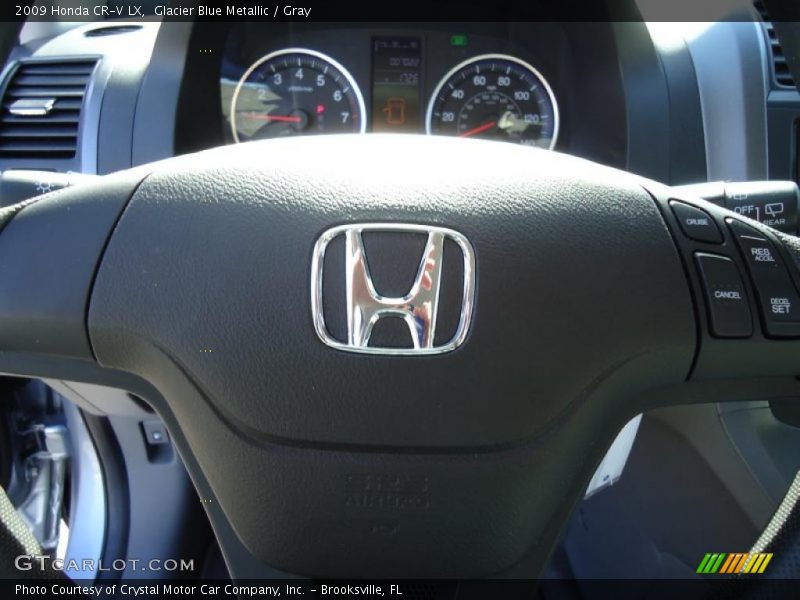 Glacier Blue Metallic / Gray 2009 Honda CR-V LX