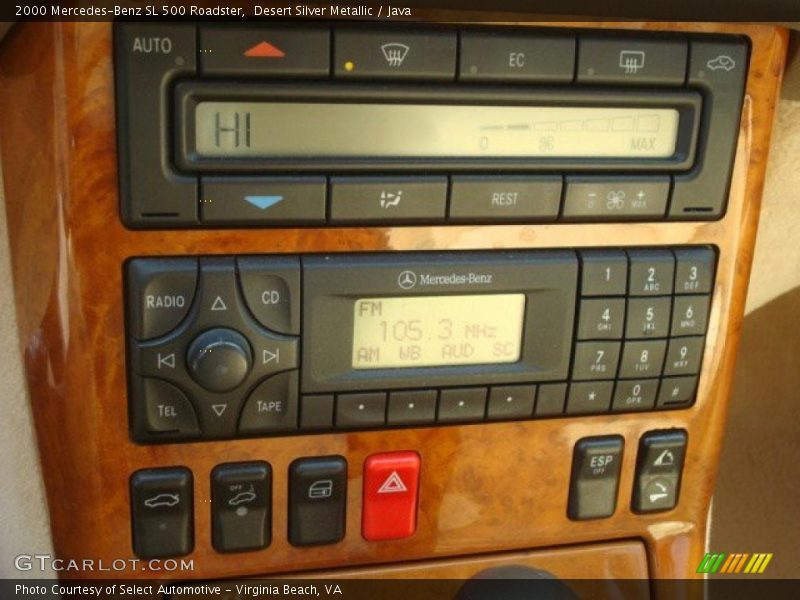 Controls of 2000 SL 500 Roadster
