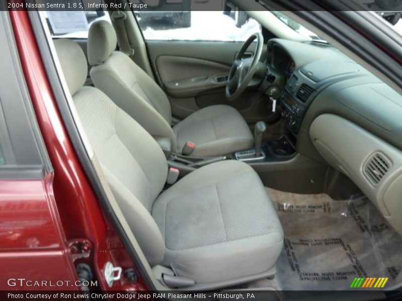 Inferno Red / Taupe 2004 Nissan Sentra 1.8 S
