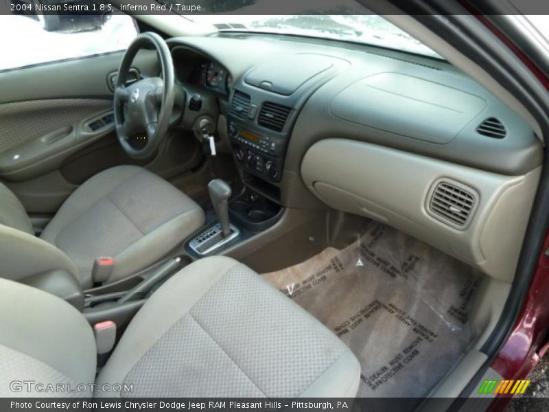 Inferno Red / Taupe 2004 Nissan Sentra 1.8 S