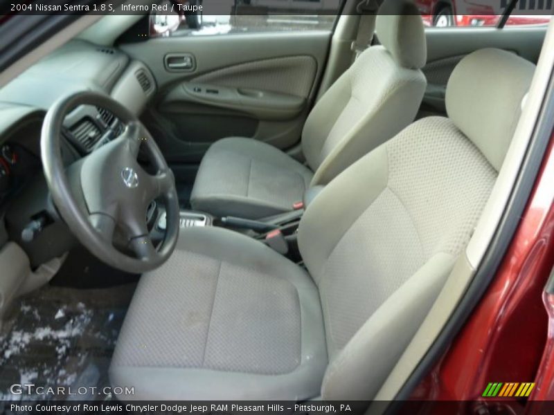 Inferno Red / Taupe 2004 Nissan Sentra 1.8 S