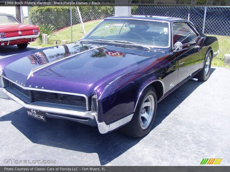 Black/Purple Flames / Black 1966 Buick Riviera Hardtop
