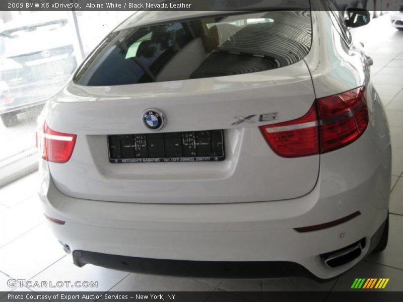 Alpine White / Black Nevada Leather 2009 BMW X6 xDrive50i