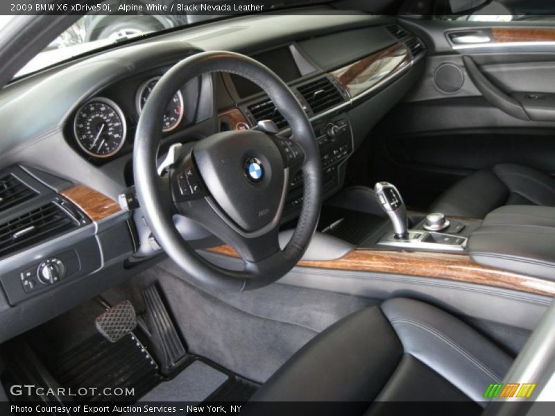 Alpine White / Black Nevada Leather 2009 BMW X6 xDrive50i
