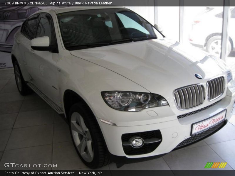 Alpine White / Black Nevada Leather 2009 BMW X6 xDrive50i