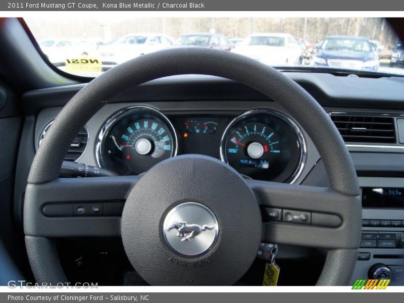 Kona Blue Metallic / Charcoal Black 2011 Ford Mustang GT Coupe