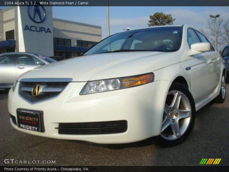 White Diamond Pearl / Camel 2004 Acura TL 3.2