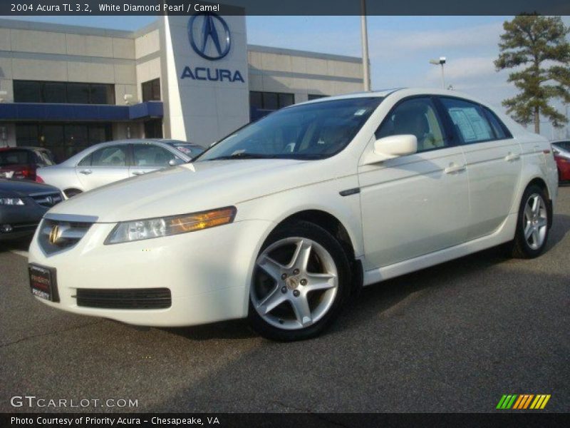 White Diamond Pearl / Camel 2004 Acura TL 3.2