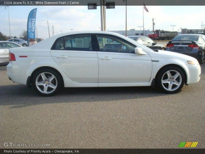 White Diamond Pearl / Camel 2004 Acura TL 3.2