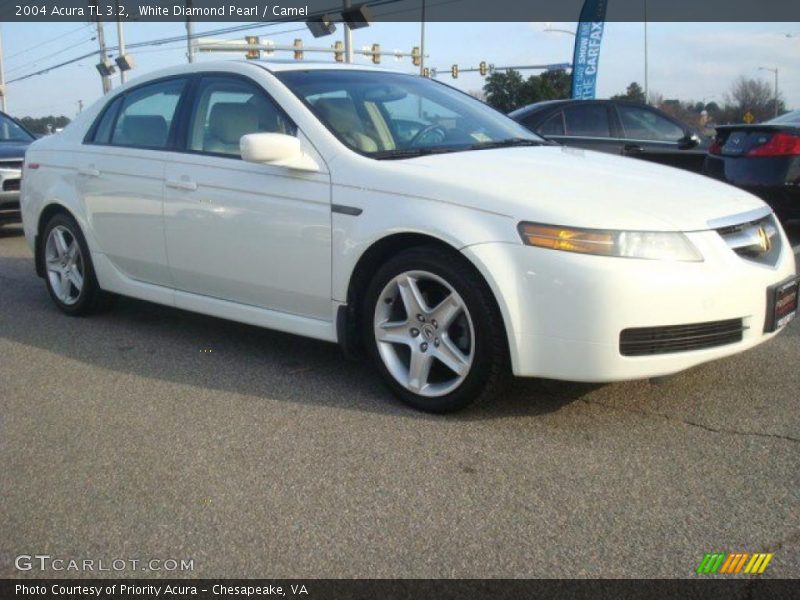 White Diamond Pearl / Camel 2004 Acura TL 3.2