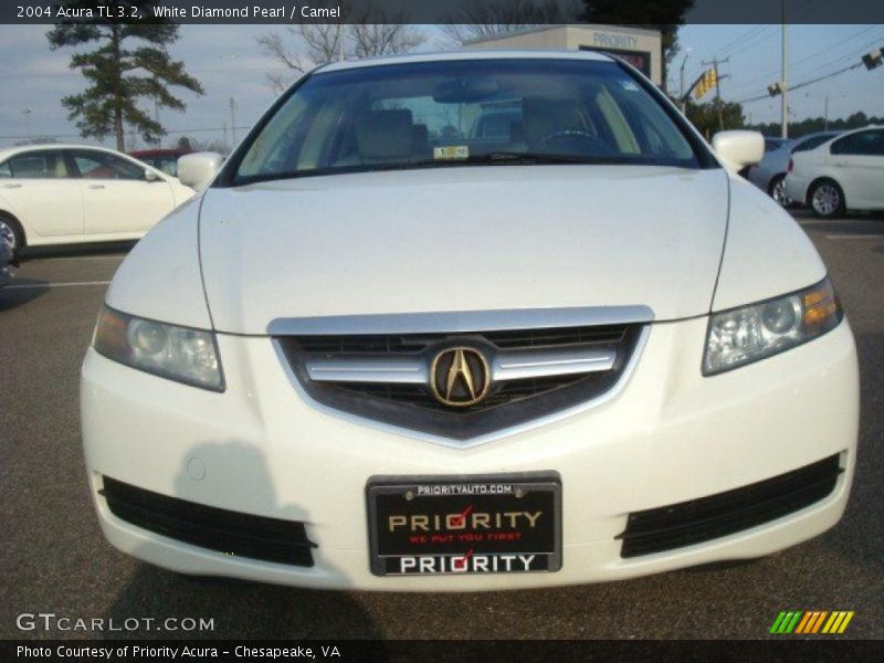White Diamond Pearl / Camel 2004 Acura TL 3.2