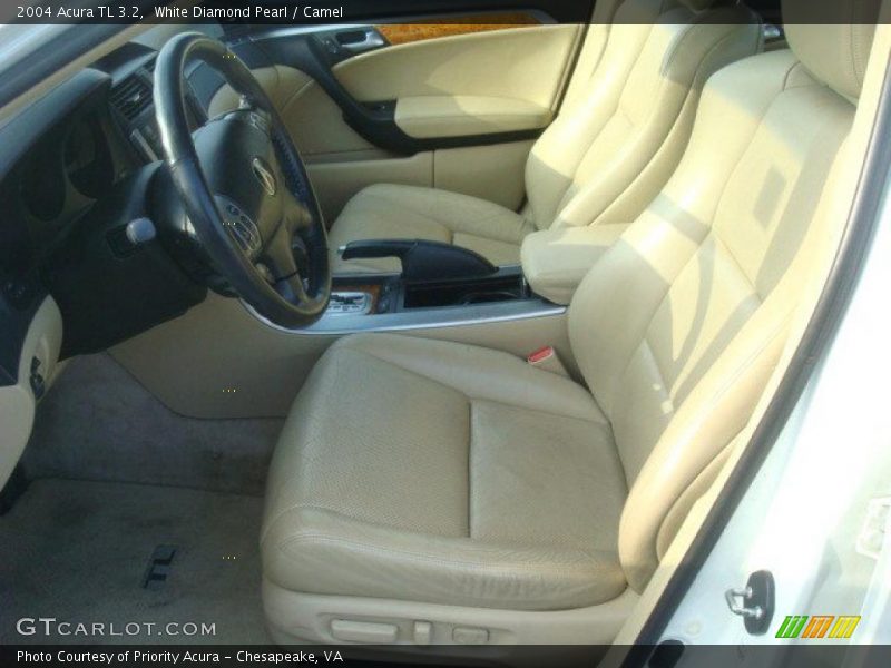 White Diamond Pearl / Camel 2004 Acura TL 3.2