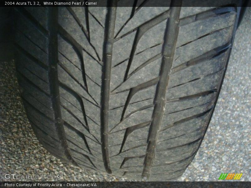 White Diamond Pearl / Camel 2004 Acura TL 3.2