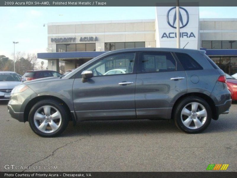 Polished Metal Metallic / Taupe 2009 Acura RDX SH-AWD