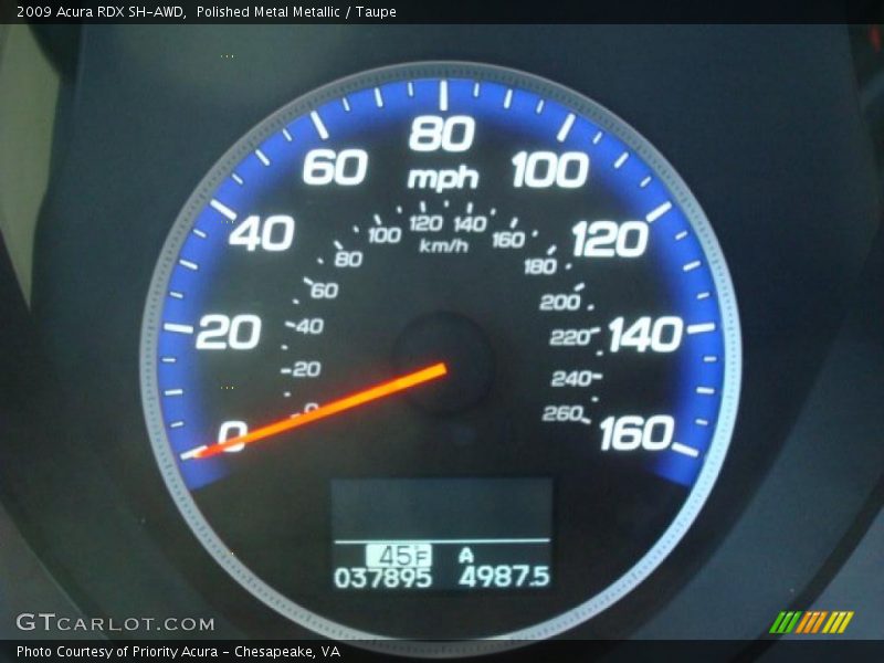 Polished Metal Metallic / Taupe 2009 Acura RDX SH-AWD