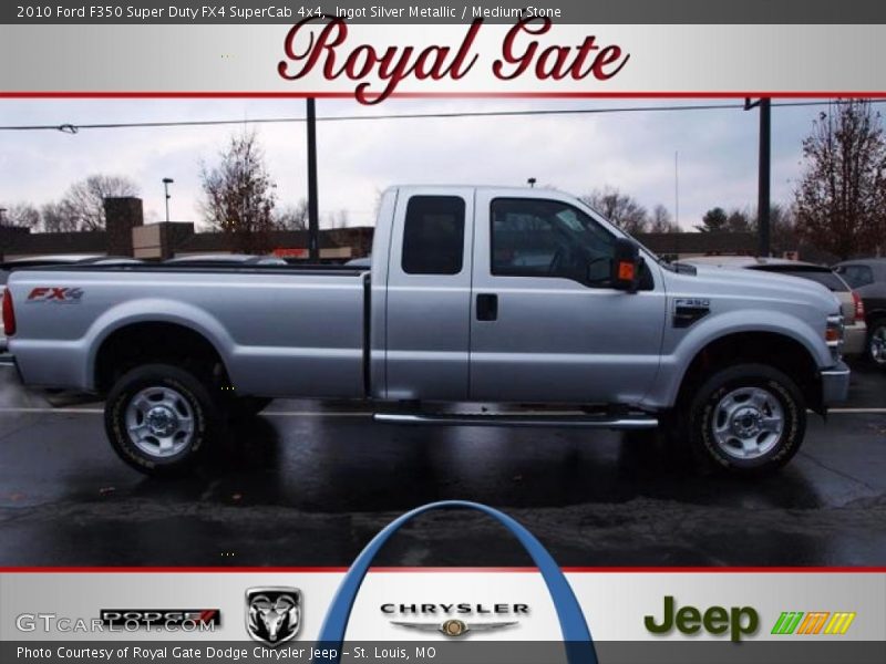 Ingot Silver Metallic / Medium Stone 2010 Ford F350 Super Duty FX4 SuperCab 4x4