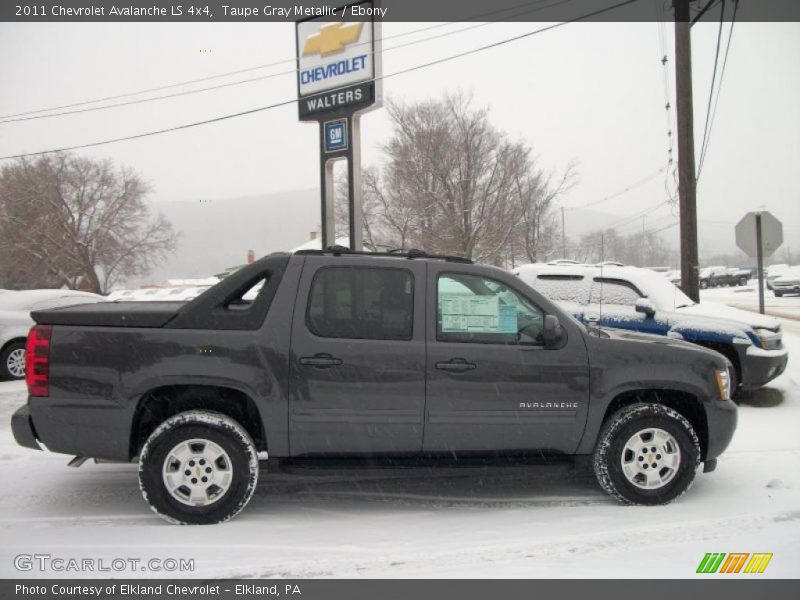 Taupe Gray Metallic / Ebony 2011 Chevrolet Avalanche LS 4x4