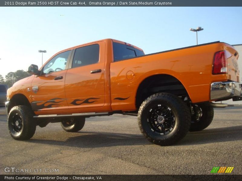 Omaha Orange / Dark Slate/Medium Graystone 2011 Dodge Ram 2500 HD ST Crew Cab 4x4