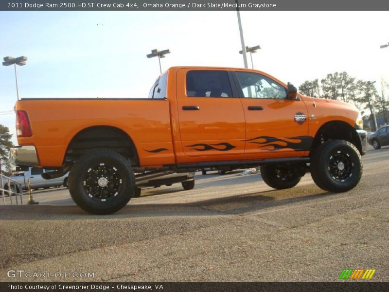 Omaha Orange / Dark Slate/Medium Graystone 2011 Dodge Ram 2500 HD ST Crew Cab 4x4
