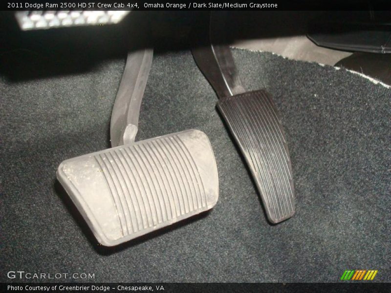 Omaha Orange / Dark Slate/Medium Graystone 2011 Dodge Ram 2500 HD ST Crew Cab 4x4