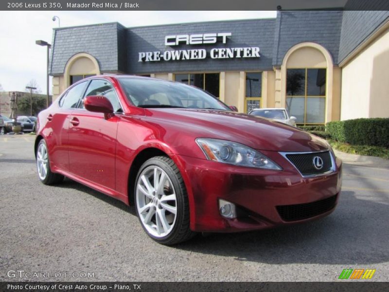 Matador Red Mica / Black 2006 Lexus IS 350