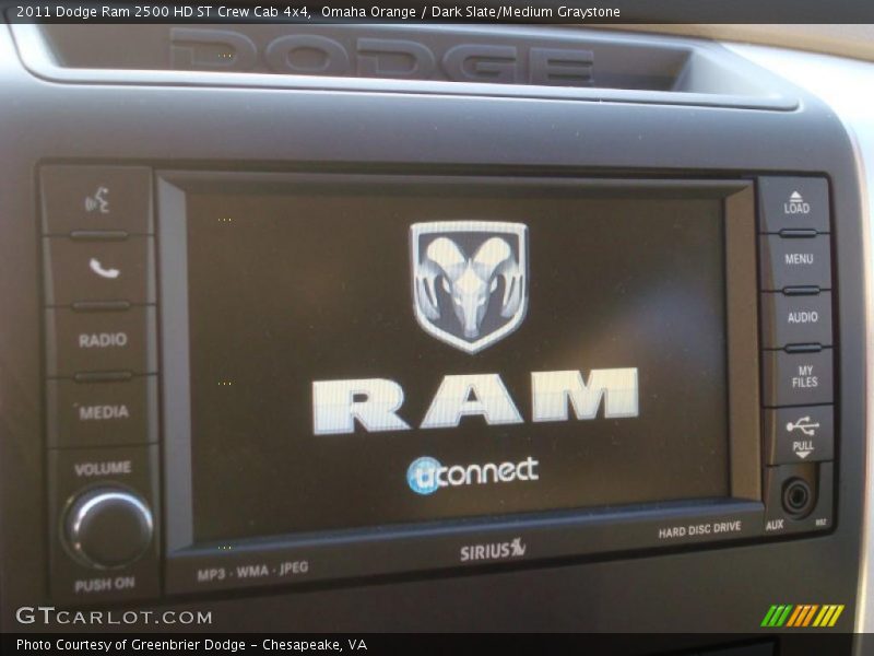 Omaha Orange / Dark Slate/Medium Graystone 2011 Dodge Ram 2500 HD ST Crew Cab 4x4